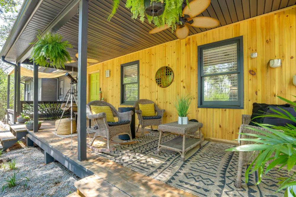 Deck and Hiking Trails Luxe Georgia Farm Retreat